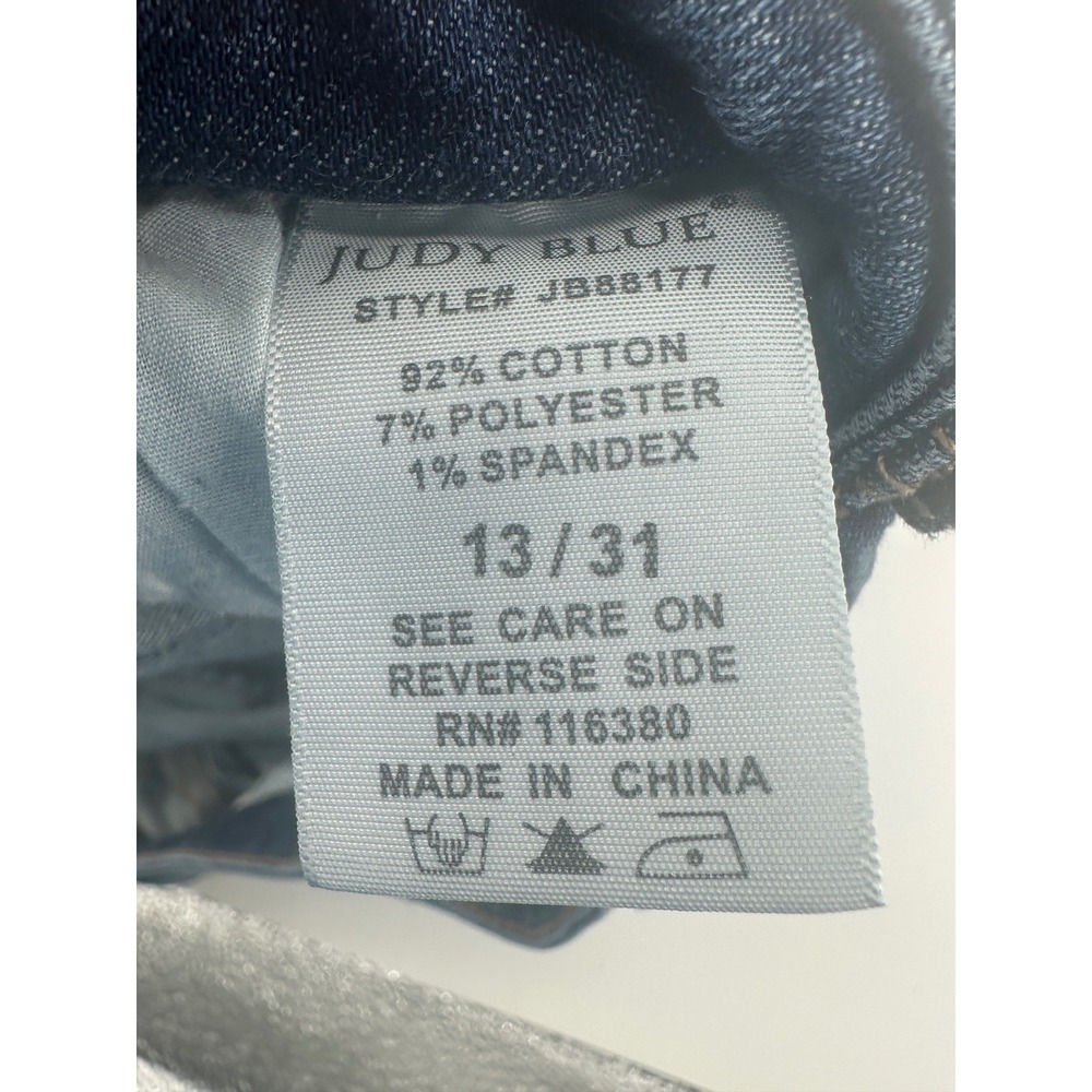 Judy Blue Skinny Jeans Womens 13/31 Blue Distressed Skinny Fit Modern JB88177 - Picture 7 of 9